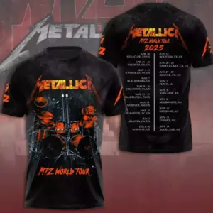 New!!! Metallica M72 World Tour Date 2025 3D Shirt S-5XL Gift Fan Men Wome 2
