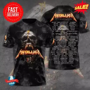 Metallica M72 2025 3D Shirt – High-Quality Rock Band Tour T-Shirt