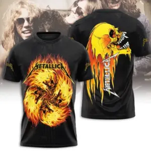 Metallica Band 3D Tshirt Unisex Rock T-Shirt Gift Idea for Fans of Classic Rock