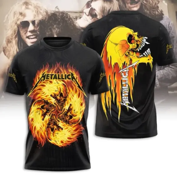 Metallica Band 3D Tshirt Unisex Rock T-Shirt Gift Idea for Fans of Classic Rock