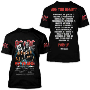 AC-DC 2025 Shirt, AC-DC Band Concert Shirt, Rock N Roll Tshirt, Music Love Shirt Men Women, Pwr Up Tour 2025 Shirt For Fans