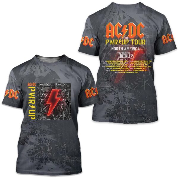 AC-DC Music Band Unisex Tee  Rock Music Fan Gift  Band Tour 2025 Shirt  Power Up
