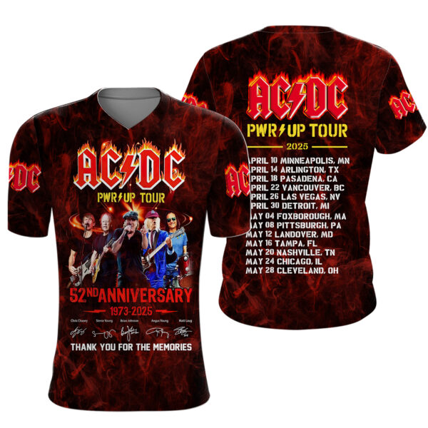 AC-DC Power Up Tour 2025 3D Shirt, Rock Band Shirt, Pwr Up Tour 2025 Shirt - Image 2