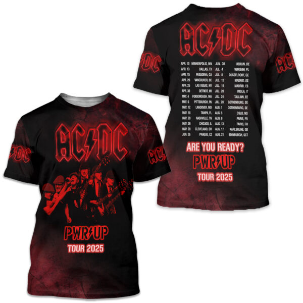 AC-DC POWER UP TOUR 2025 LIMITED EDITION UNISEX TSHIRT Rock Band Fan Apparel Gift
