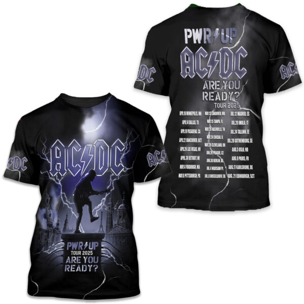 AC-DC POWER UP TOUR 2025 LIMITED EDITION UNISEX TSHIRT Rock Band Fan Apparel Gift