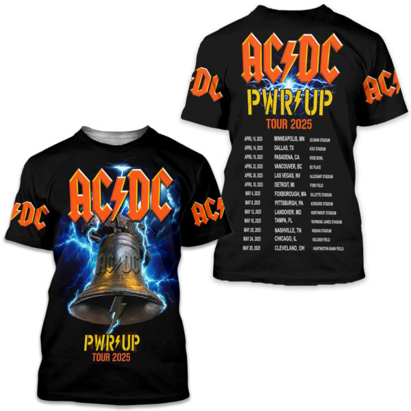 AC-DC Tour 2025 3D Shirt All Size