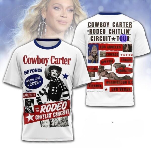 Beyonce Cowboy Carter Rodeo Chitlin Circuit Tour 2025 3D Shirt Sweatshirt Hoodie - Image 2