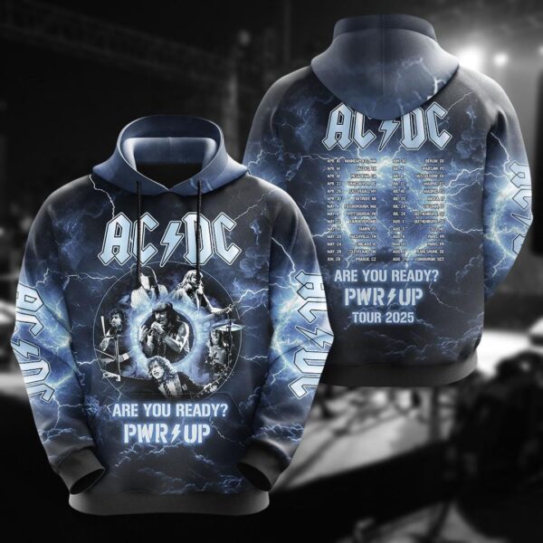 AC-DC Power Up 2025 Tshirt, Are You Ready Pwr Up Unisex Shirt, Music Lover Shirt For Women, Pwr Up Tour Gift For Fan, Rock Music Tshirt - Image 3