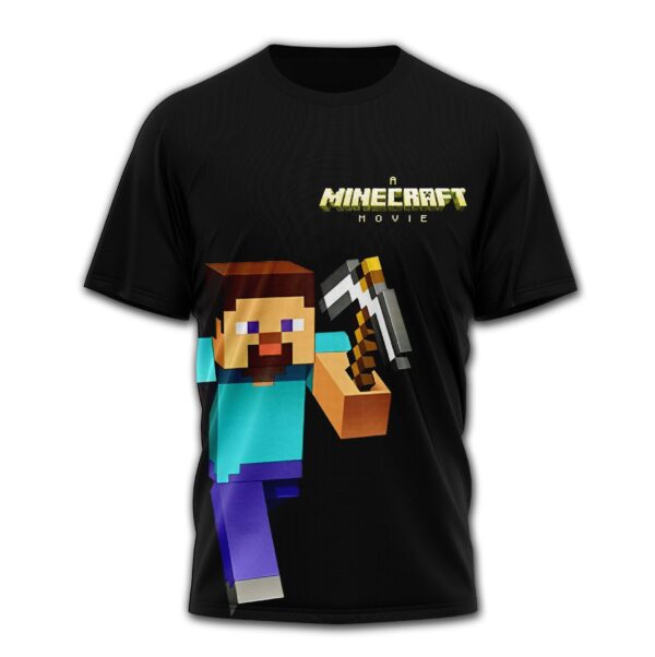 Trendy Chicken Jockey 3D Shirt, Minecraft Movie T-shirt, Minecraft Gaming Character Tee, Funny Riding Chicken Shirt, Gift For Gamers - Image 5