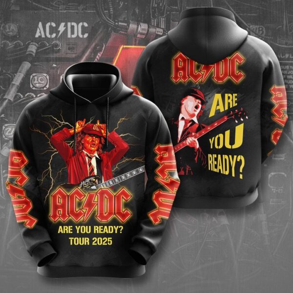 AC-DC Are You Ready Tour 2025 Shirt, Rock N Roll Tshirt, Music Band Shirts For Fan, Pwr Up Tour Shirt, AC-DC Merch, Music Lover Shirt - Image 3