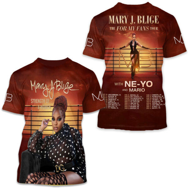 Mary J. Blige The For My Fans Tour 2025 Limited Edition T-Shirt
