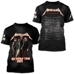 Metallica M72 World Tour 2025 3D Shirt – High-Quality Rock Music Tee
