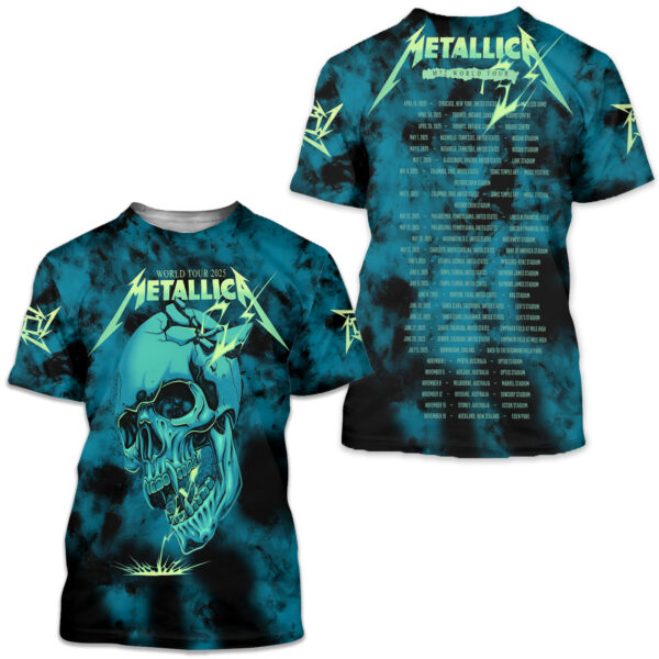 Metallica M72 World Tour 2025 3D T-Shirt – A Must-Have for True Rock Fans