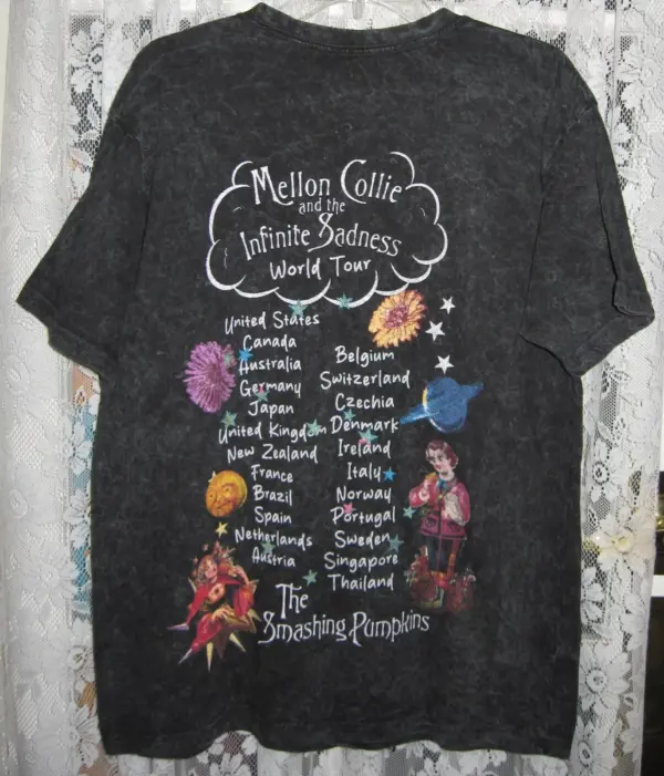 THE SMASHING PUMPKINS MELLON COLLIE & INFINITE SADNESS TOUR  T SHIRT M NEW 2025 - Image 2