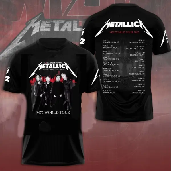 RARE! Metallica 2025 Tour Music 3D Unisex Tee Apparel – Gift for Fans Size S-4XL - Image 5