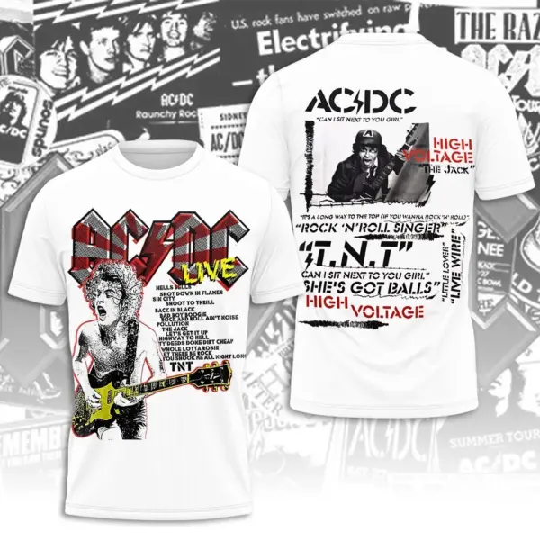 US Seller ! AC-DC 3D Apparel Power Up Tour 2025 Unisex T-Shirt Fan Gift Size S-4X - Image 6