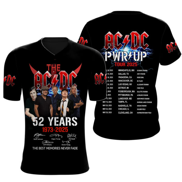 AC-DC POWER UP TOUR 2025 LIMITED EDITION UNISEX 2 Sided TSHIRT Rock Band Fan Gift